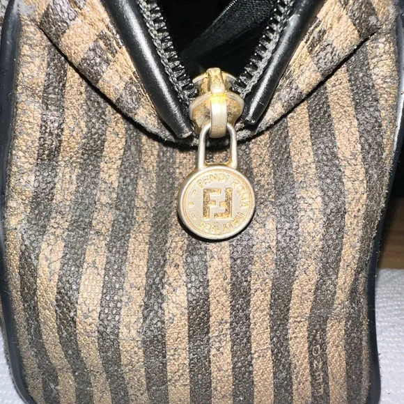 PRELOVED: FENDI MINI DINNER BAG. Penguin Stripe. - Picture 9 of 17